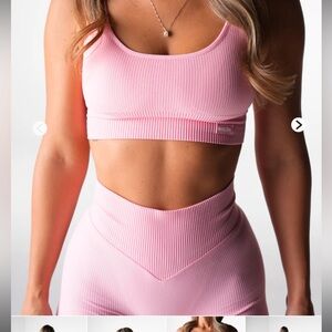 NVGTN Baby Pink Harmony Ribbed Seamless Bra